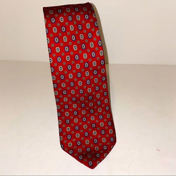 Tommy Hilfiger | Accessories | Tommy Hilfiger Red Navy Print Tie | Poshmark